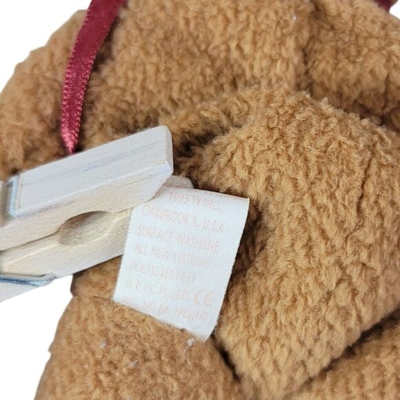 2/$15 Ty Beanie Babies Curly Bear Plush Brown 8.5" Ribbon Floppy 1993 Vintage - Picture 9 of 10
